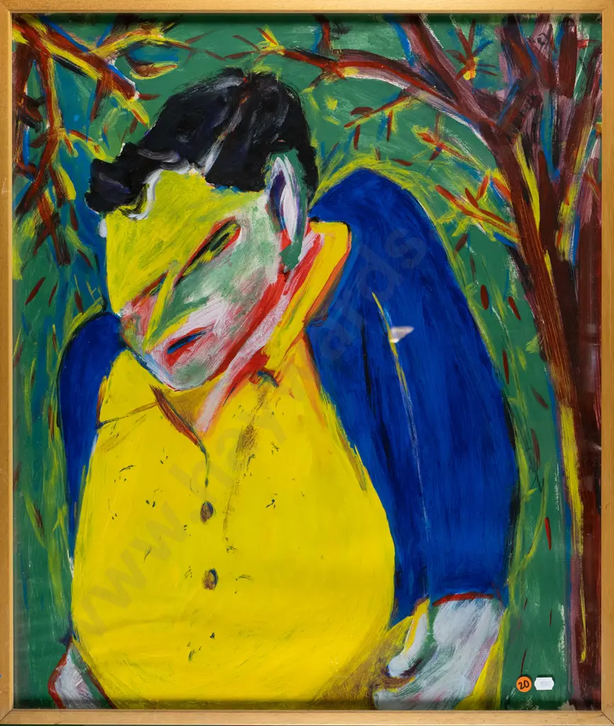 Ann Marie Verbeek  1987 -framed gouache  "Mrs Davidson" H-630 W-550 Image 1++
