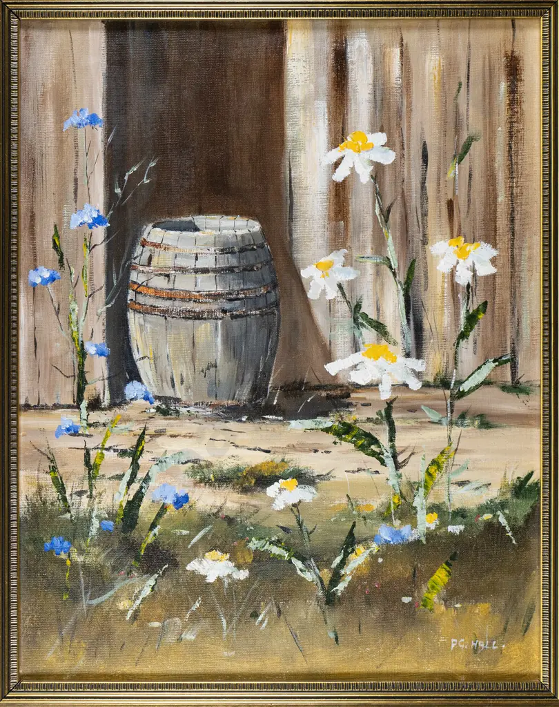 PG Hall - framed oil  "Receptacle" H-480 W-380 Image 1++