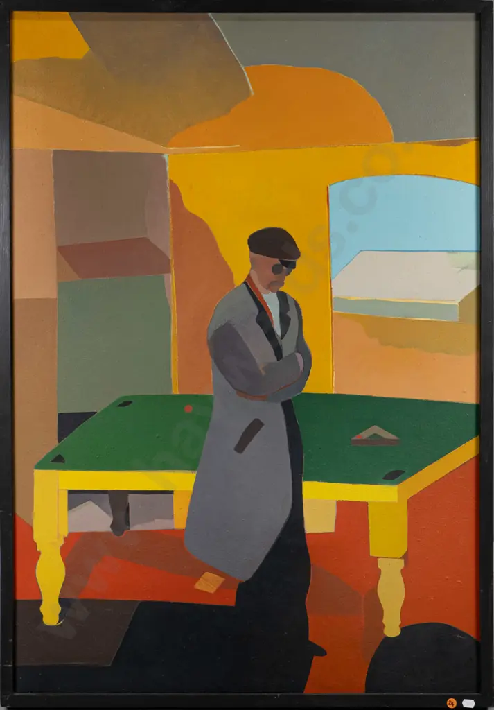 Eion Stevens 1980 -framed oil on canvas "The Marxist Neglects his Glasshouse H-990 W-690 Image 1++