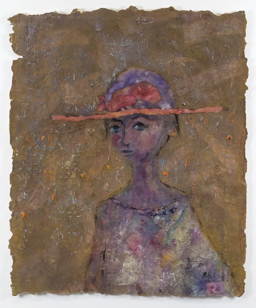 Norma Ross  '93- framed mixed media - portrait H-510 W-410 Image 1++