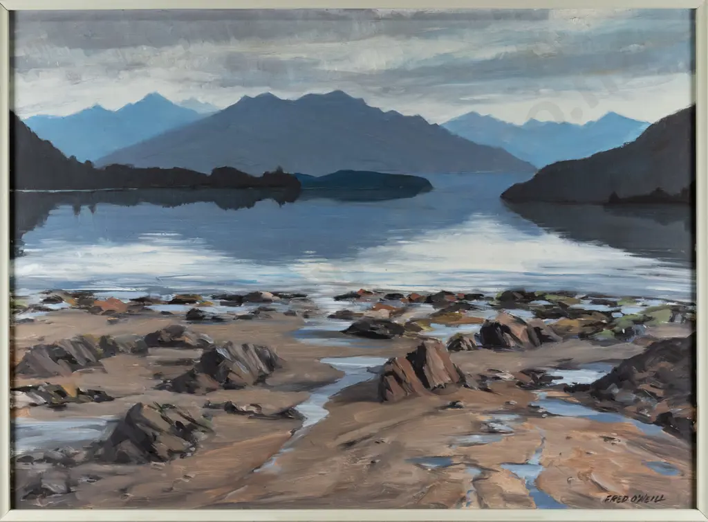 Fred O'Neill - framed oil - "Lake Wanaka" H-430 W-590 Image 1++