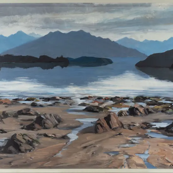 Fred O'Neill - framed oil - "Lake Wanaka" H-430 W-590