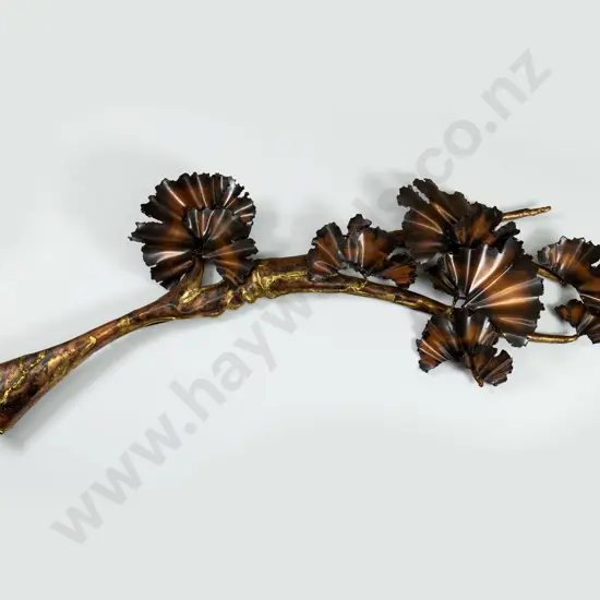 Terry Stringer ? circa 78 - metal sculpture - Ginko Biloba L-840 H-400