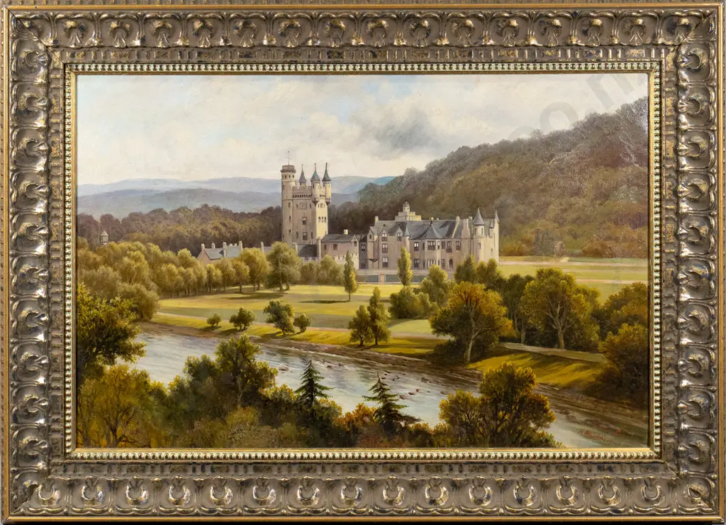 Henry Maidment - framed oil - "Balmoral Castle" H-490 W-740 Image 1++