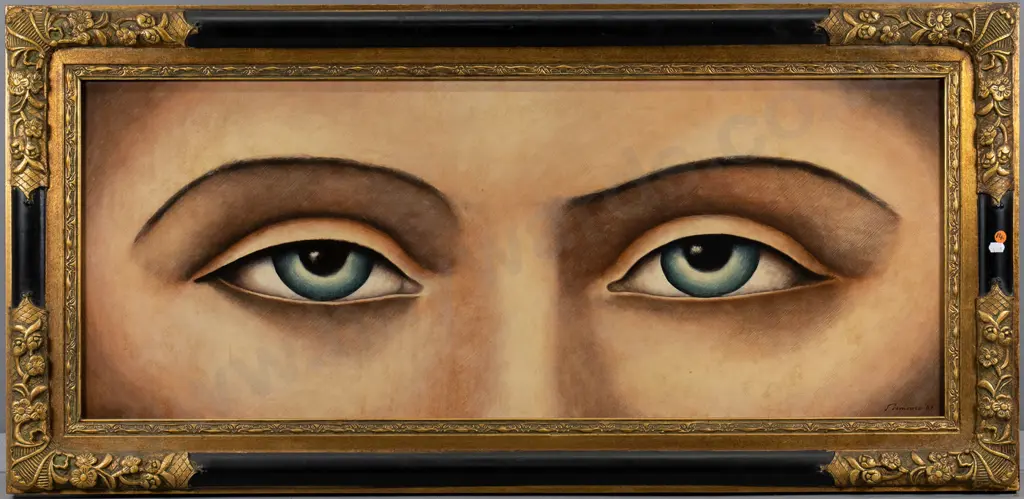 Donna Demente '09 -framed acrylic on board "Sibylline" H-390 W-980 Image 1++