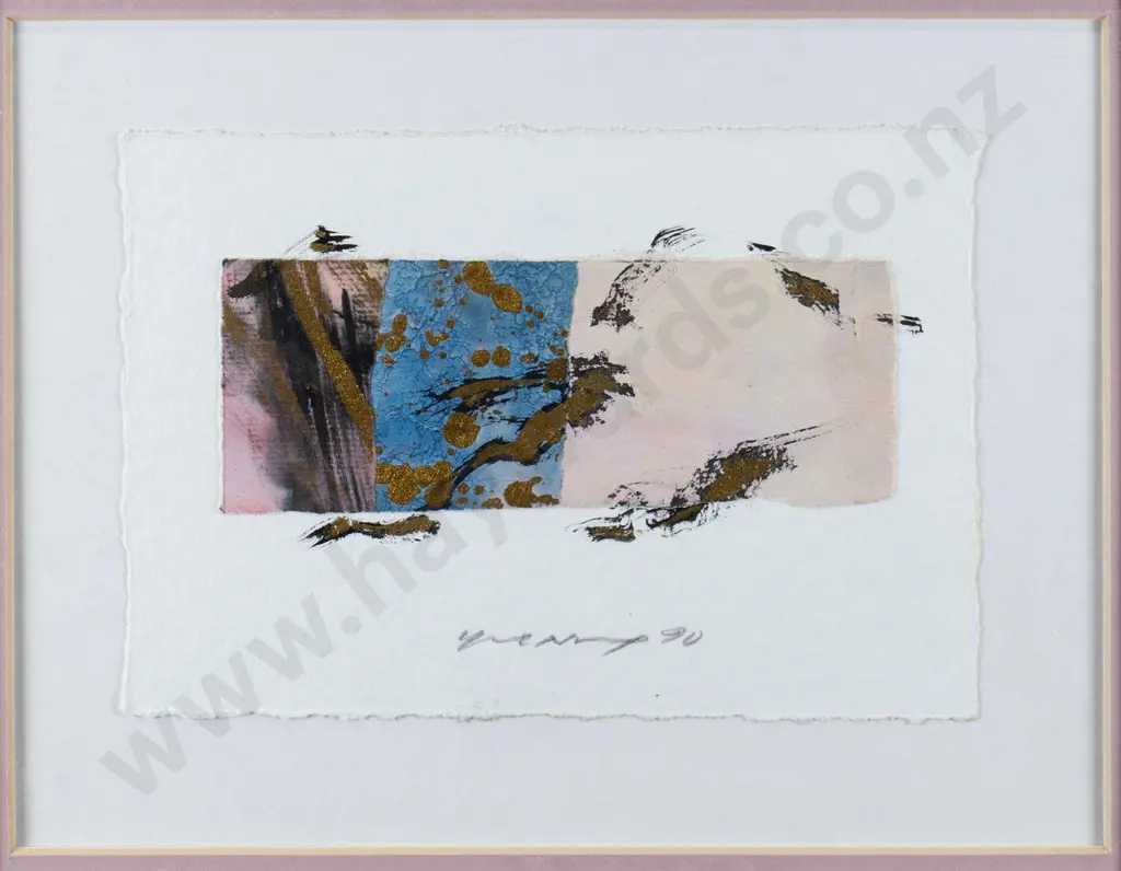 Tung Yue Nang -framed paper collage "One fine day: H-110 W-160 Image 1++