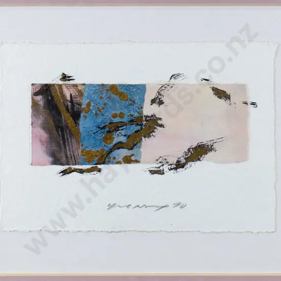 Tung Yue Nang -framed paper collage "One fine day: H-110 W-160