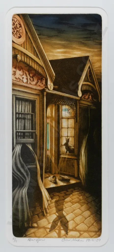 Olav Nielsen '07- framed lid eidition print 11/11 "Afterglow" H-390 W-150 Image 1++