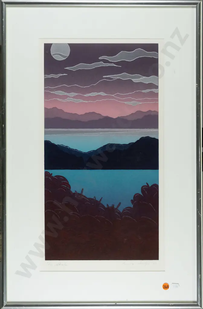 Beverley Neutze '86 - framed ltd edition print 13/50 "Strata" H-440 W-240 Image 1++