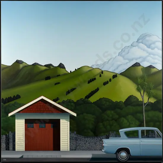 Hamish Allan - framed oil "Crater Rim" H-1020 W-1020