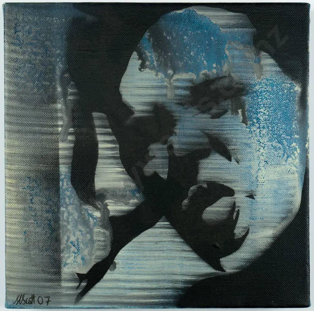 Sophie Scott - boxed mixed on canvas "The WInd Changed" H-250 W-250 Image 1++