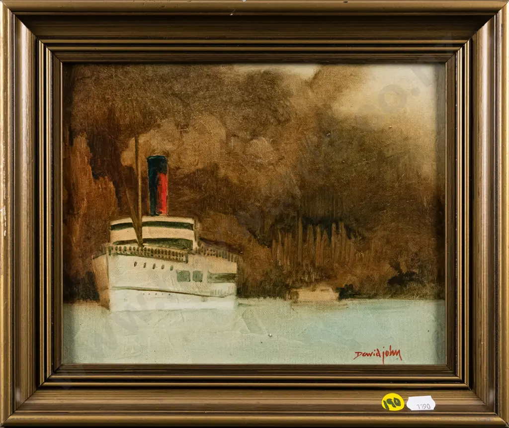 David John - framed oil - Earnslaw H-100 W-240 Image 1++