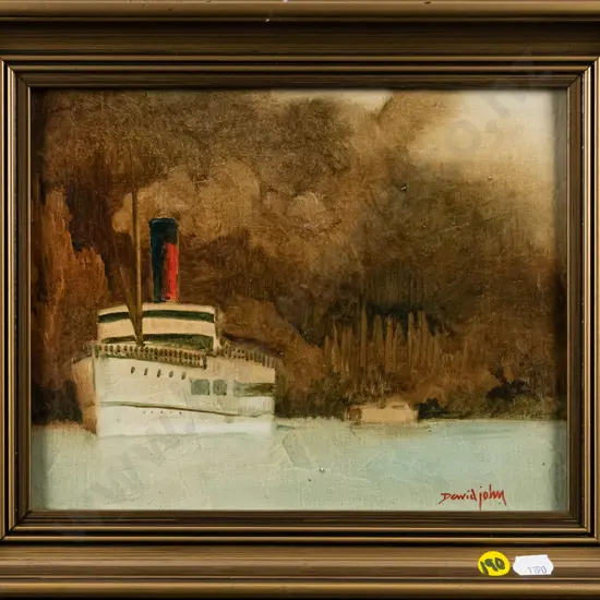 David John - framed oil - Earnslaw H-100 W-240