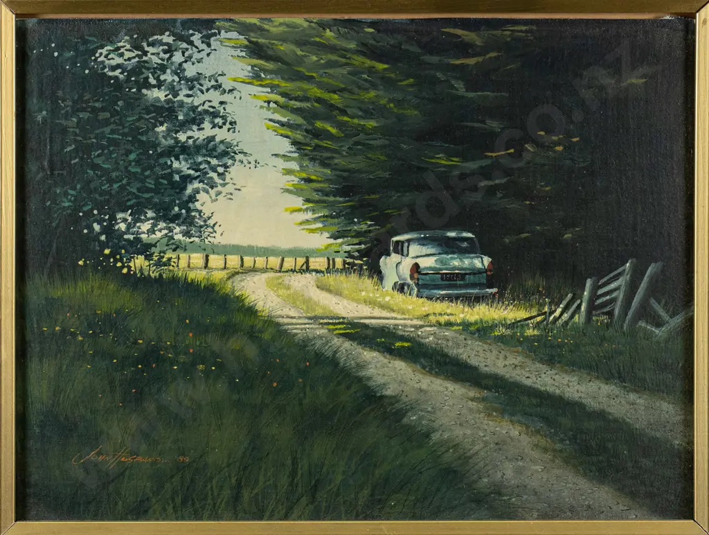 John Husband '89 - framed oil "Morris Oxford" H-200 W-260 Image 1++