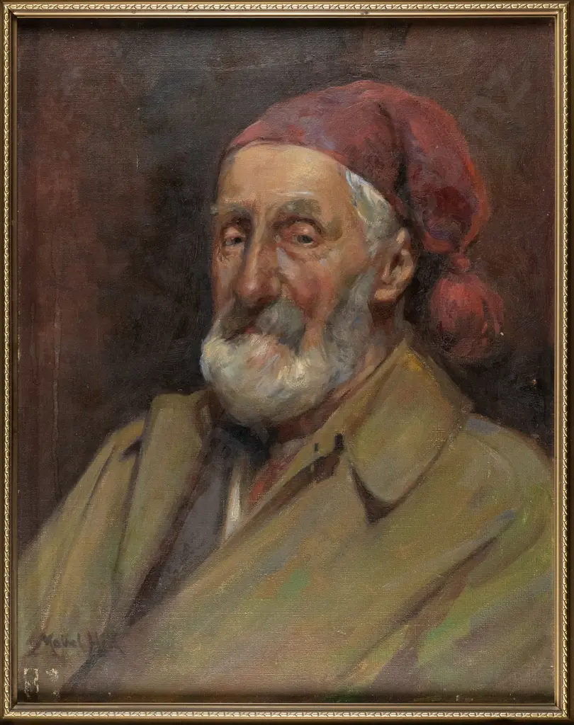 Mabel Hill circa 1910 -framed oil - portrait- some age damage H-510 W-400 Image 1++