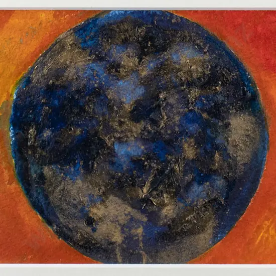 Evelyn Guity - framed mixed media - abstract H-120 W-350