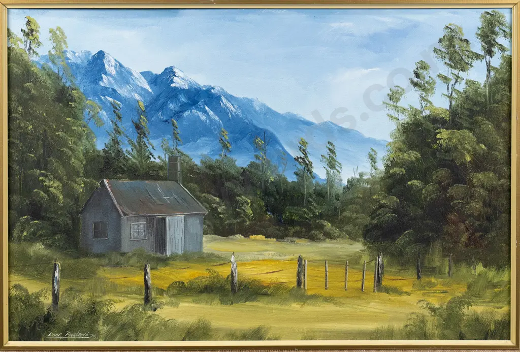 Don Parlane '78 - framed oil "Near Paringa South Westland" H-390 W-590 Image 1++