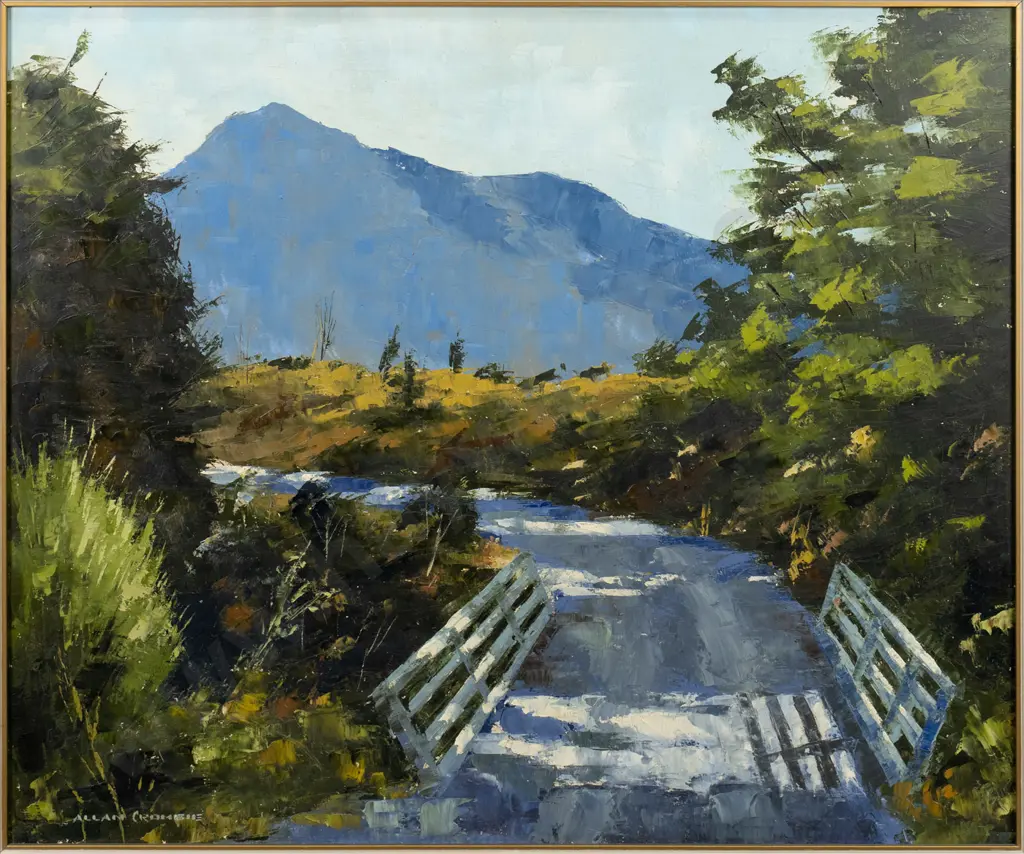 Allan Crombie - framed oil "Early In The Morning Near Glenorchy" H-490 W-590 Image 1++