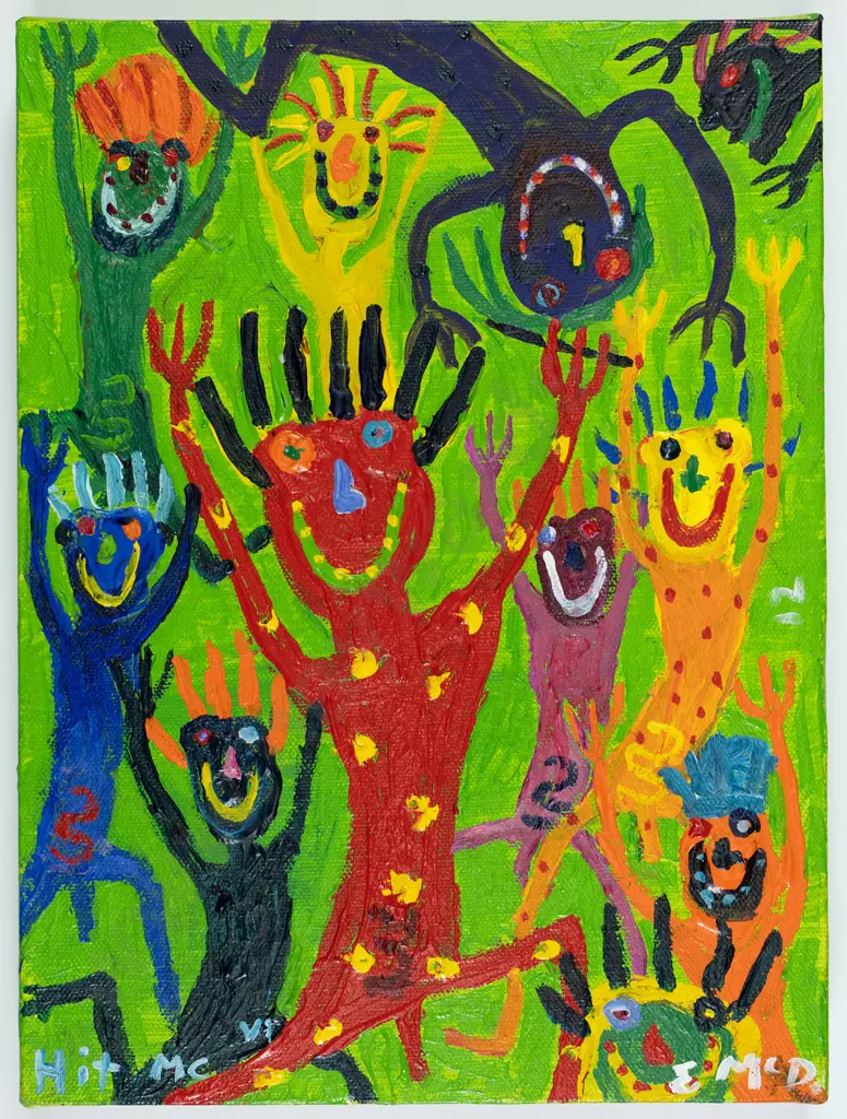 Ewan McDougall 2012  - boxed oil on canvas "Hit me with your rhythm stick" H-300 W-230 Image 1++