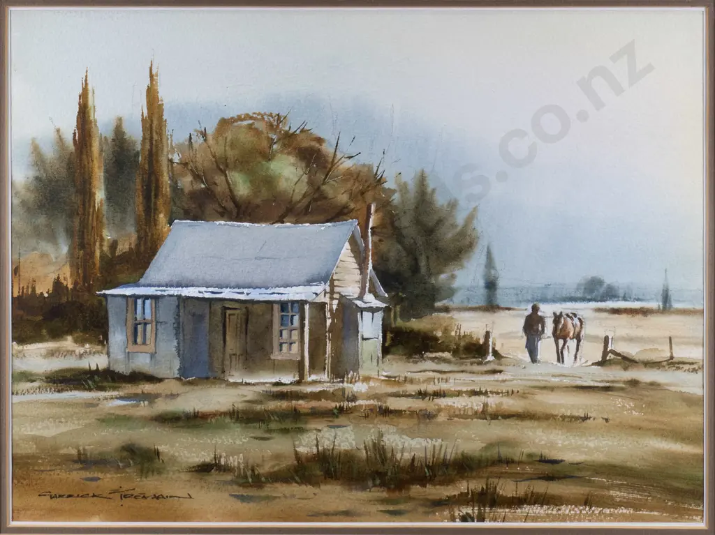 Garrick Tremain - framed watercolour "Whare"  H-270 W-350 Image 1++