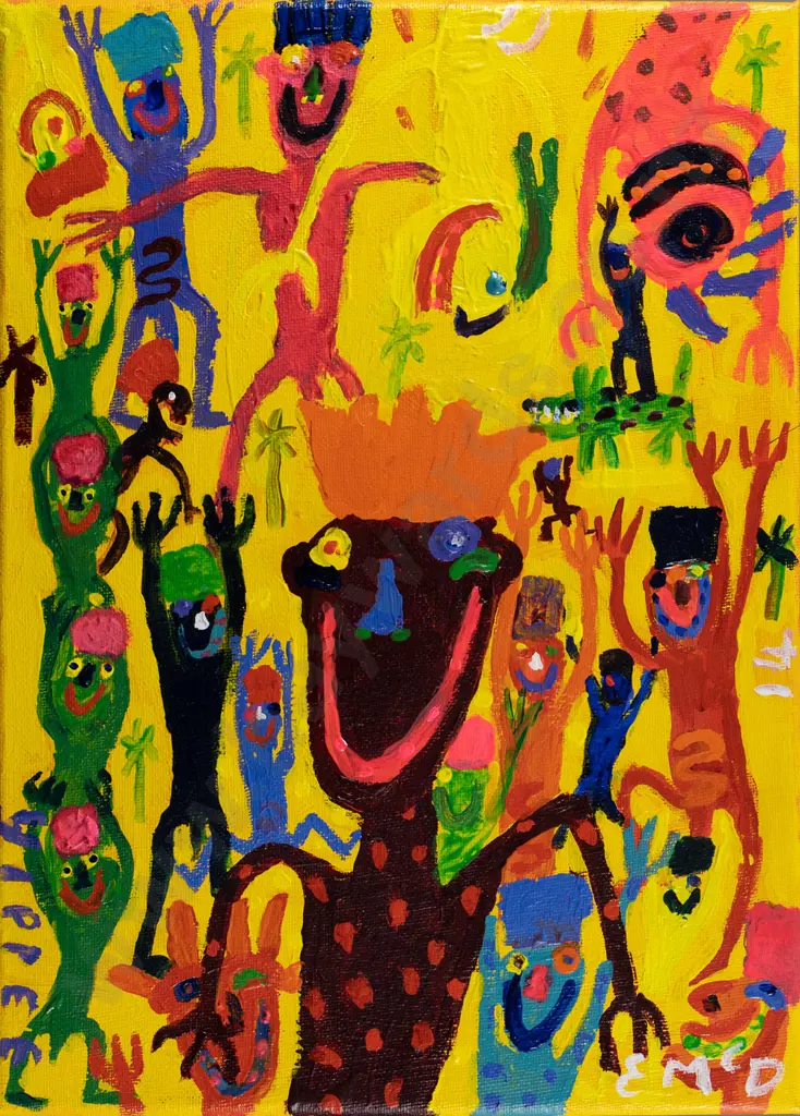Ewan McDougall 2014  - boxed acrylic on canvas "Yipee!" H-330 W-240 Image 1++