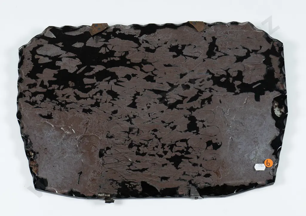 Ralph Hotere, Mary McFarlane "Port Chalmers 98, scalloped edged wall mirror "Solstice XII" H-310 W-450 Image 1++