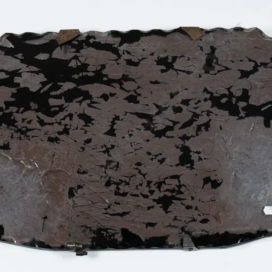 Ralph Hotere, Mary McFarlane "Port Chalmers 98, scalloped edged wall mirror "Solstice XII" H-310 W-450