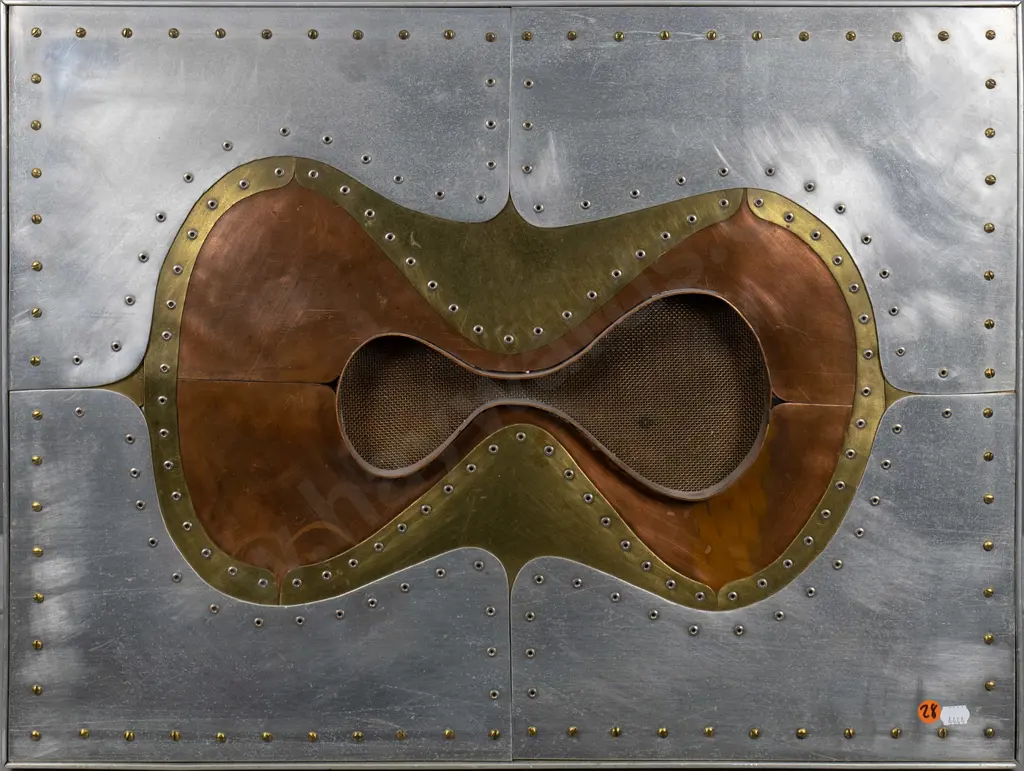 John Middleditch 1970 -framed mixed media H-460 W-610 Image 1++