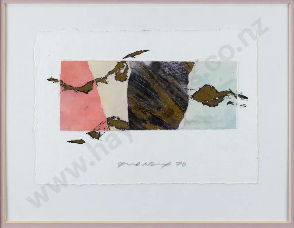 Tung Yue Nang -framed paper collage "One fine day" H-110 W-160 Image 1++