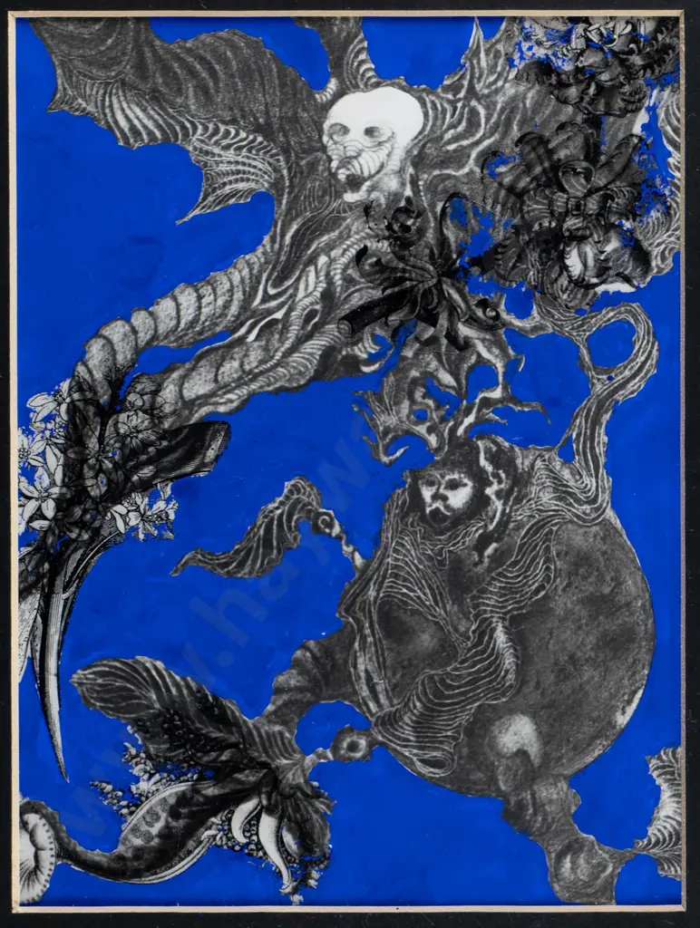 Mike Healey - framed pencil and gouache "Monsters of the Isle" H-195 W-140 Image 1++