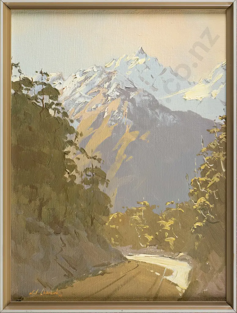 Neil Chirnside - framed oil "Road to Milford Mt Underwood" H-290 W-210 Image 1++