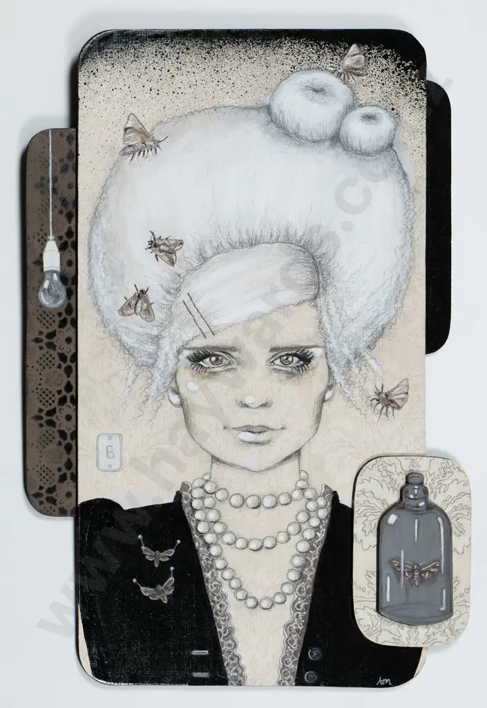 Andy McCready - mixed media on board - portrait H-420 W-280 Image 1++