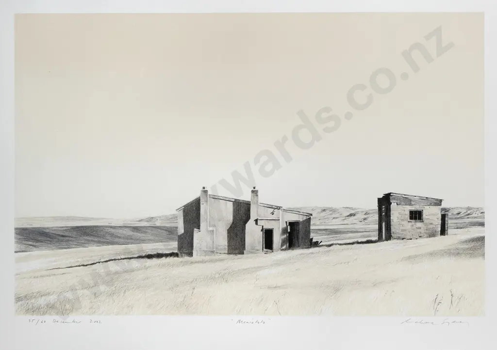 Grahame Sydney 2002 - framed lithograph 35/60 "Maniototo" H-390 W-610 Image 1++