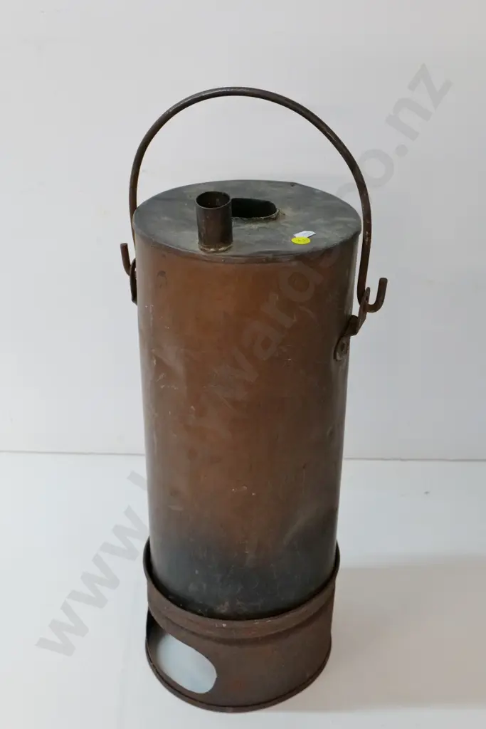 vintage copper thermette - dents & corrosion H-490 D-180 Image 1++
