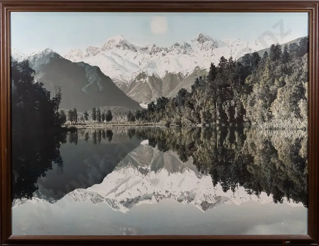 framed hand coloured photographic print - Lake Mathieson H-750 W-1010 Image 1++