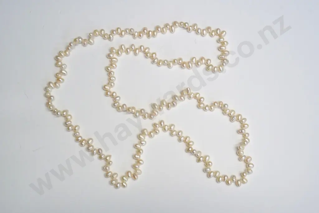 long fresh water pearl necklace Image 1++