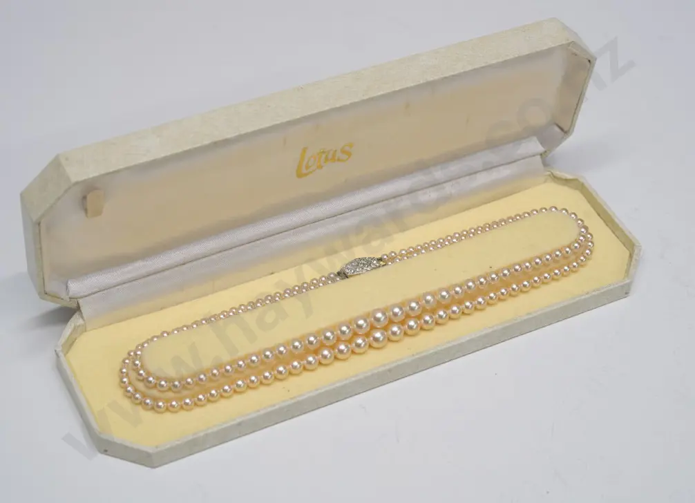 double strand pearl necklace Image 1++