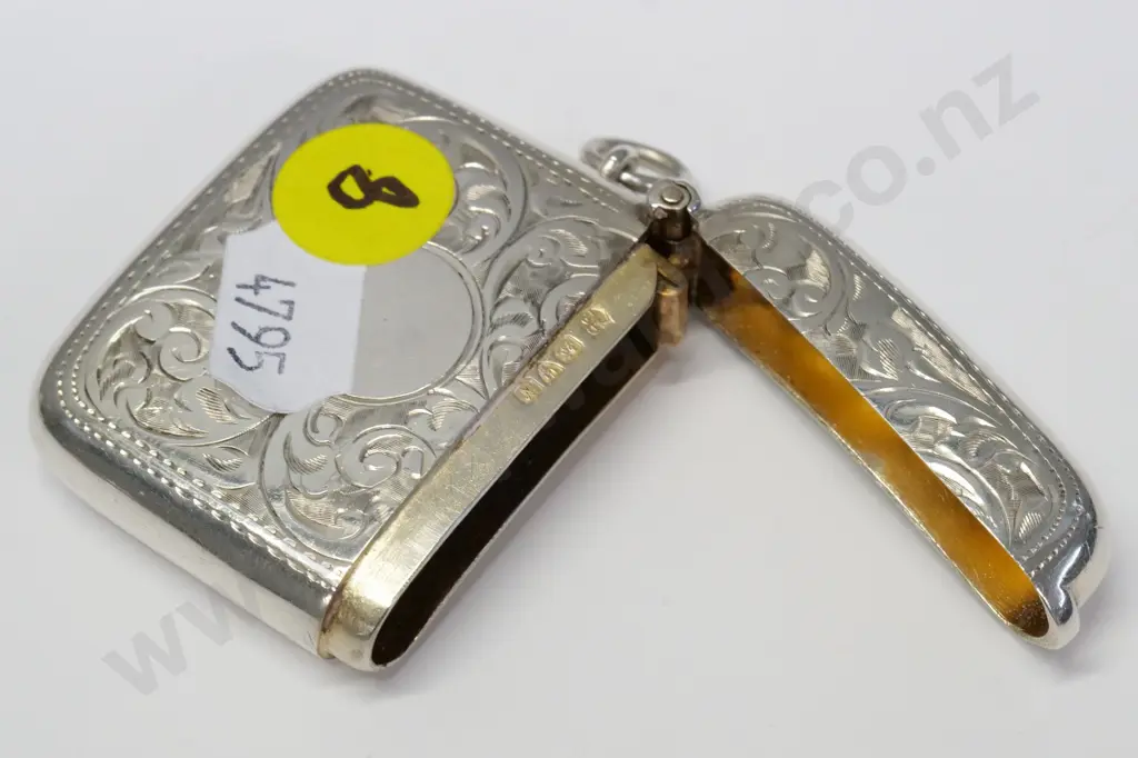 sterling silver vesta case 40 x 45 Image 1++