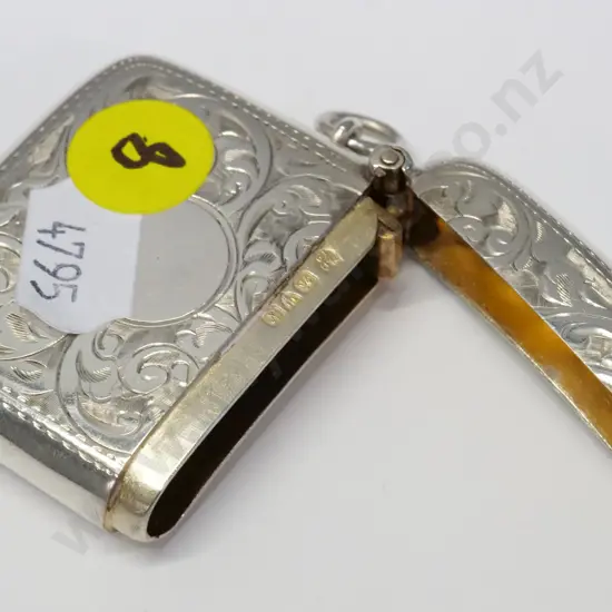 sterling silver vesta case 40 x 45