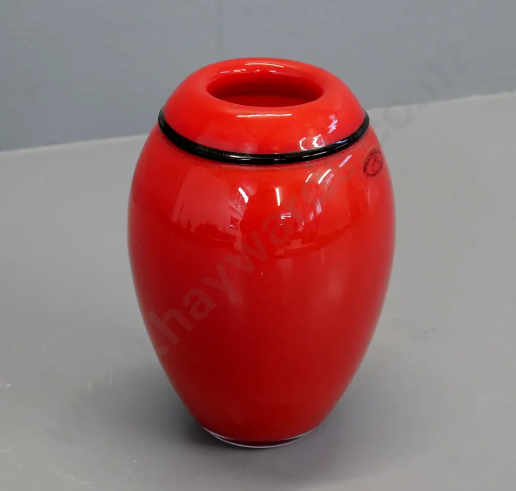 red Hoglund glass vase H-160 Image 1++