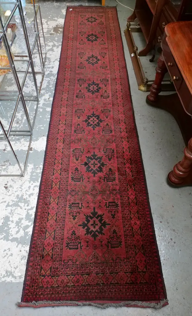 hand-knotted Persian wool floor runner L-3830 W-770 Image 1++