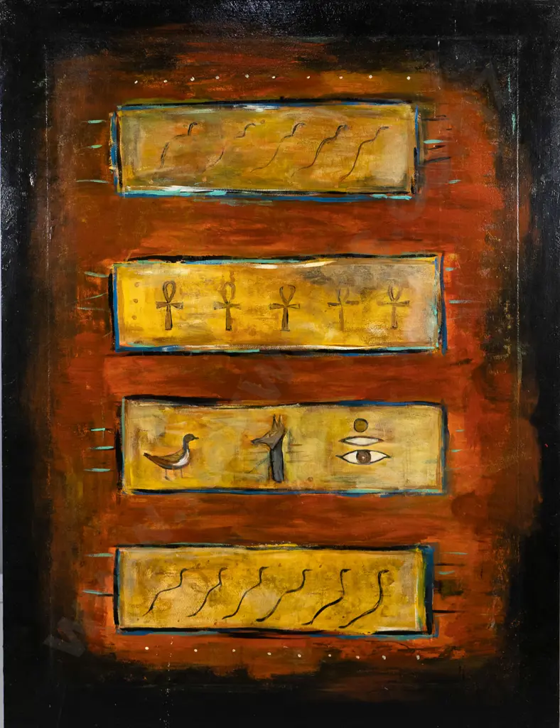 Lisa Wisse? - oil on board - abstract H-1220 W-900 Image 1++