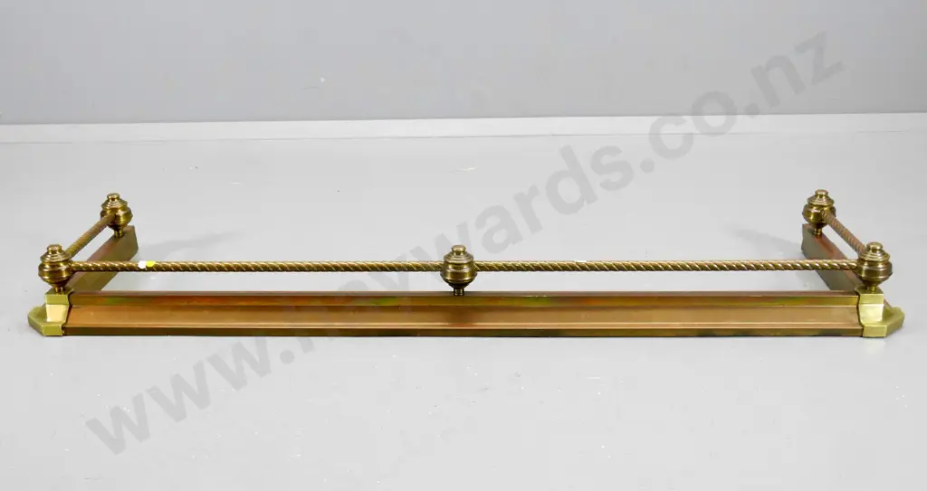 vintage brass hearth surround with twist rails H-120 W-1320 D-370 Image 1++