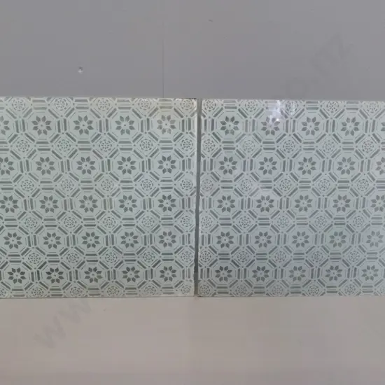 2 pieces of patterned glass ex cupboard or cabinet doors - each 340 x 410