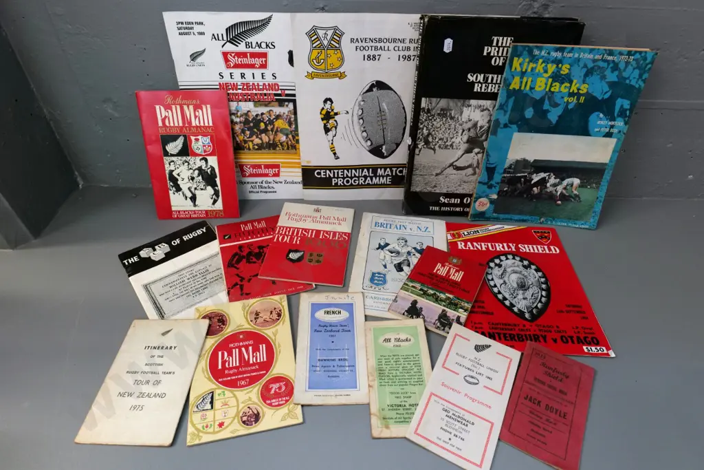 assorted Rugby books and programs - Otago, All Blacks, etc. from 1950s thru 80s - and a Trotting Almanac Image 1++