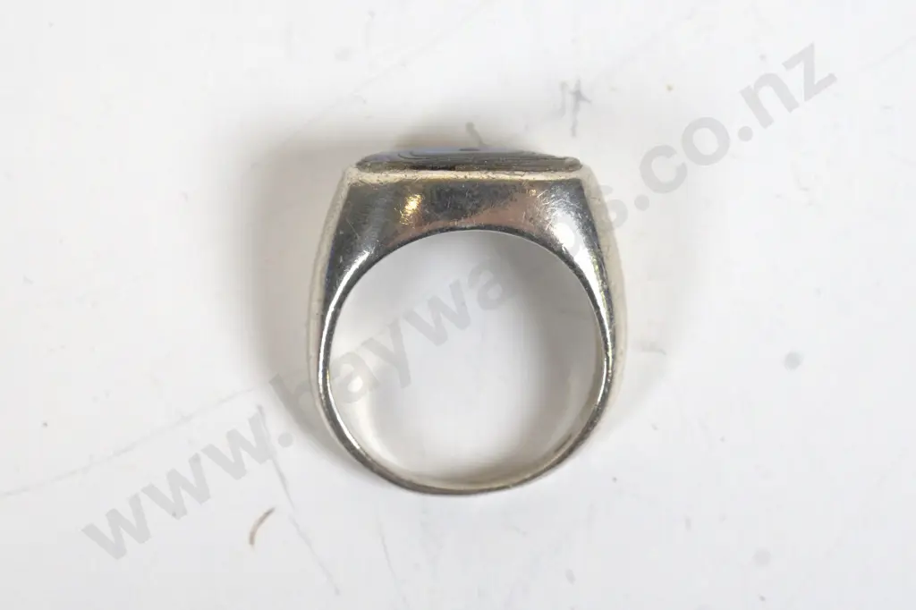 silver paua shell ring stamped 925 Image 1++