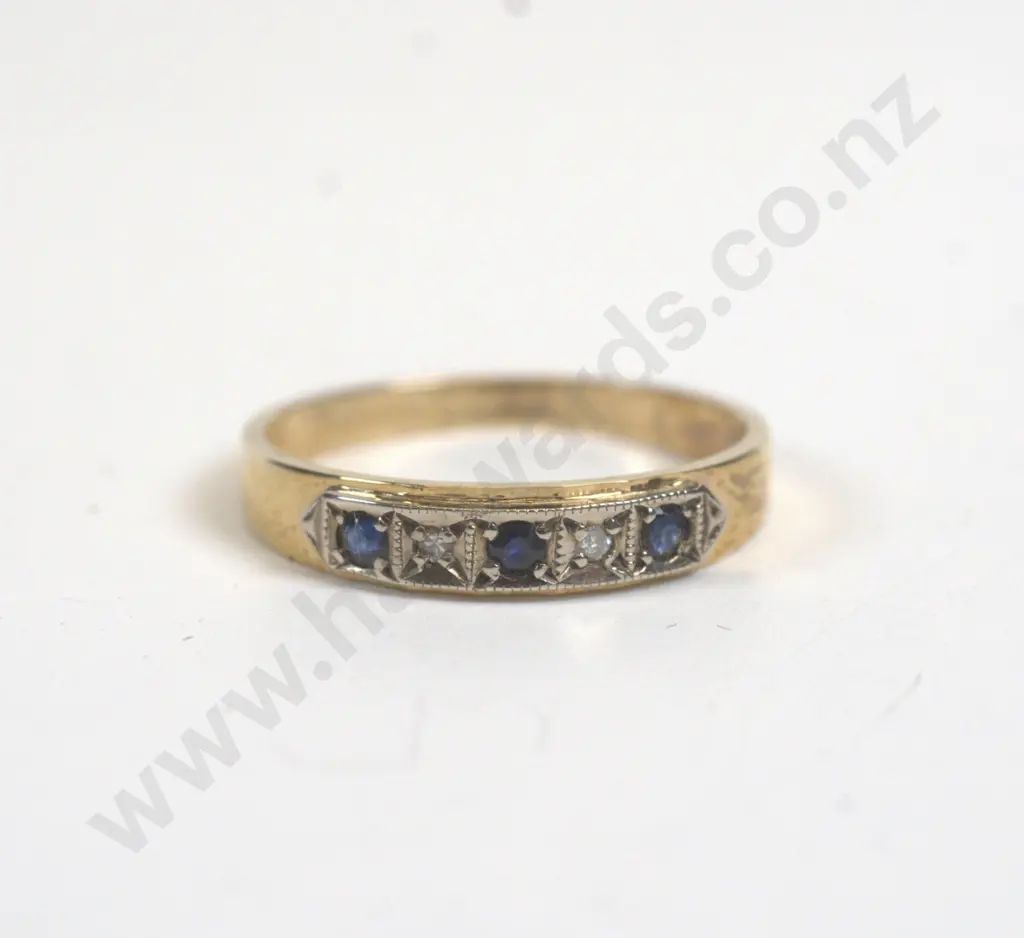 9ct sapphire cz eternity ring stamped 375 Image 1++