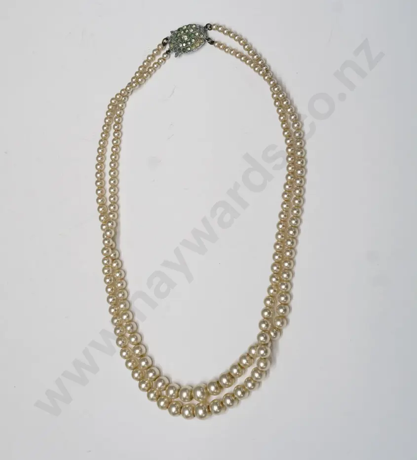 double strand pearl necklace Image 1++