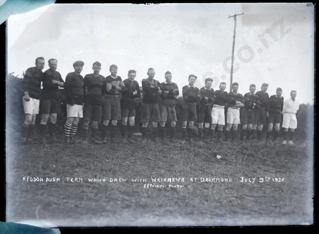 EA Philips studio? 3 boxes glass plate negatives: Maori Beach bush logging, 1923/4 Drummond ploughing match etc. Image 1++