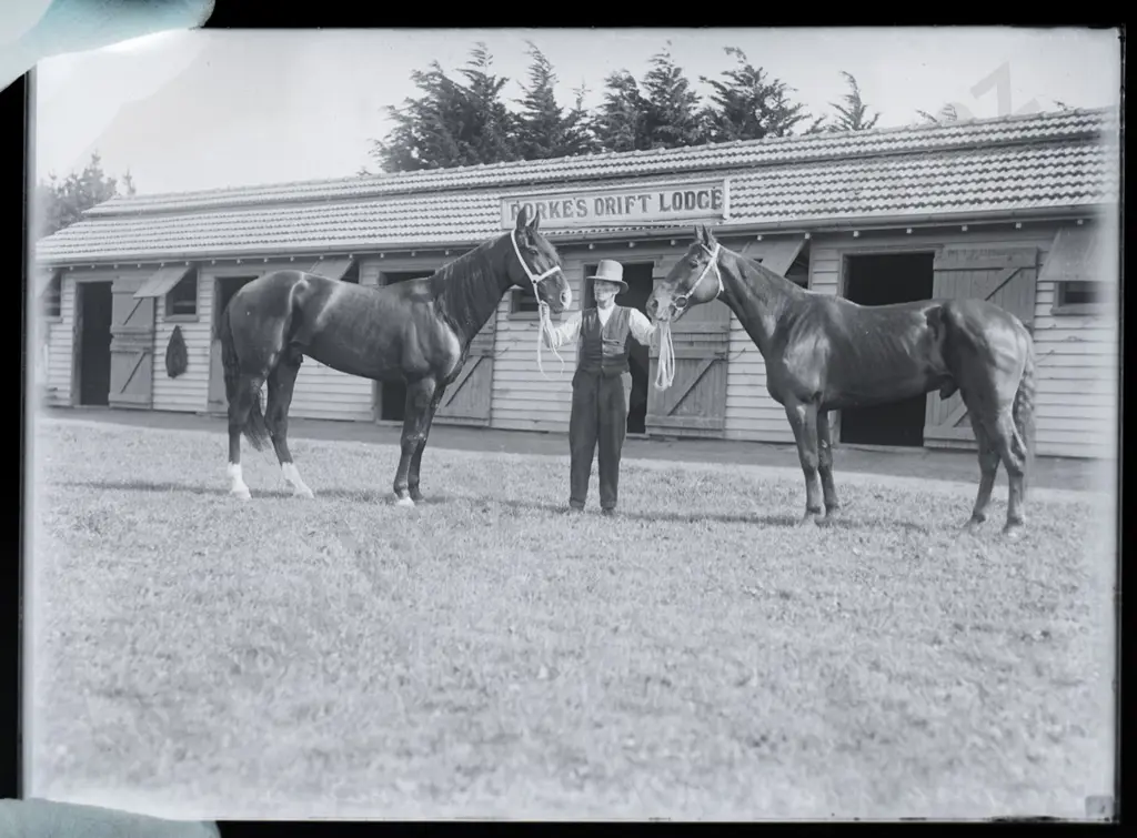 EA Philips studio? 3 boxes glass plate negatives: pipe bands, Selwyn College, Waitaki Old Boys, St Hilda etc. Image 1++
